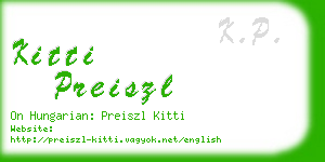 kitti preiszl business card